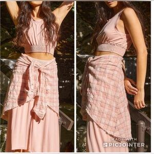 Free People cream Skirt Set